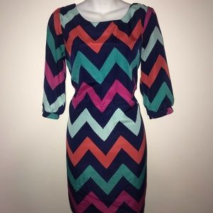 Chevron shift dress